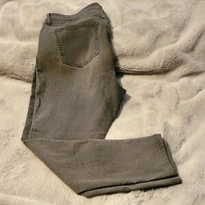 Gray, stretchy women's jeans
